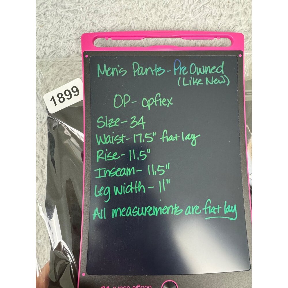 Mens Black OPFlex 4-Way Stretch Board Shorts 34 W/Zip Pocket Drawstring PreOwned - Picture 9 of 10